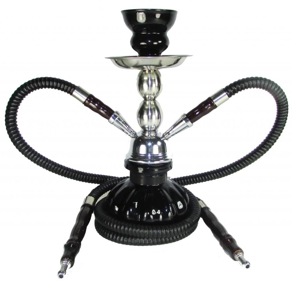 New Tall Black Double Hose Shisha Narghile Pumpkin Hookah 2 Hoes Set Huka eBay