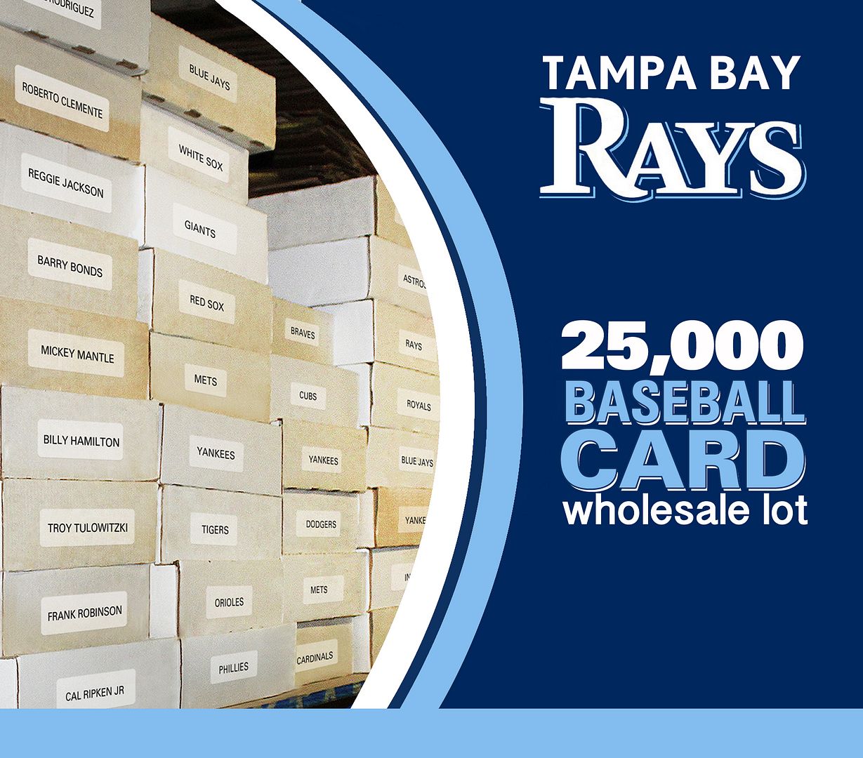 (25,000) TAMPA BAY RAYS HUGE BASEBALL CARD LOT COLLECTION eBay