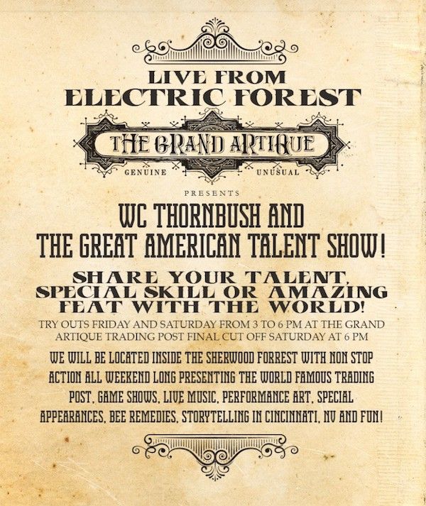 Electric Forest Talent Show