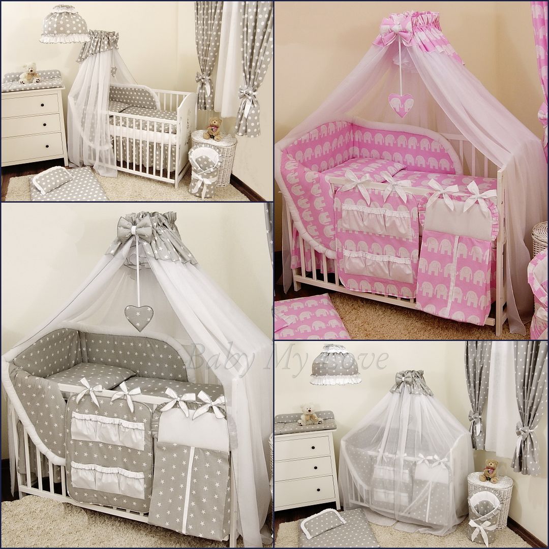 Stunning Baby Cot Cotbed Big Canopy Drape 585cm Wide Holder Rod