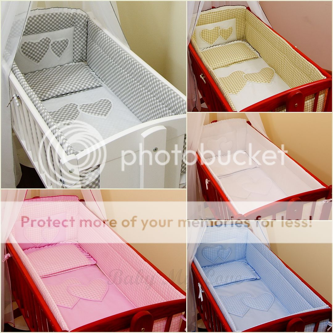 6 Pcs Bedding Set Bumper Sheet Duvet To Fit Baby Swinging Crib